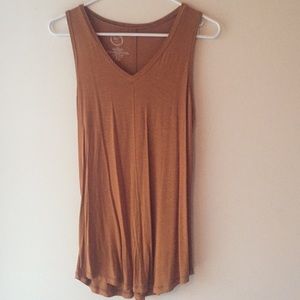 Gold tunic tank top